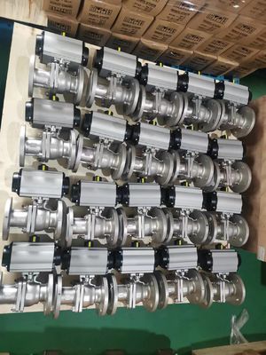 Máy điều khiển khí nén 3 vị trí với ISO 5211 Flange và điều khiển vị trí 3 cho tự động hóa van với phạm vi mô-men xoắn 10-500 Nm