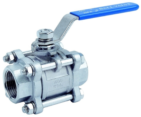 1000 WOG 3 mảnh 316 thép không gỉ ổ cắm hàn van quả bóng với tay cầm khóa