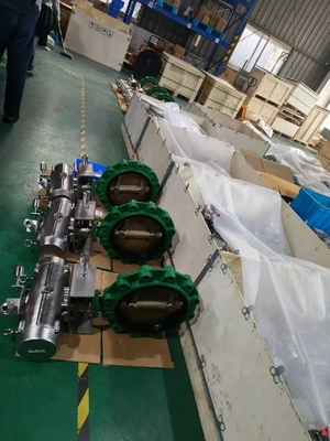 Van bướm khí nén bằng đồng thau Lug với gioăng EPDM