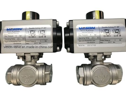 ASME B16.34 Flanged Ball Valve with Explosion-Proof Junction Box and Straight Through Type Pneumatic Actuator