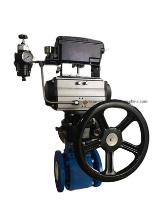 Pneumatic Flanged Ball Valve 2'' 3'' DN50 DN80 with ANSI-150lb 316 Stainless Steel Construction