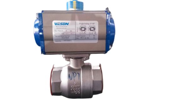 ASME B16.34 Pneumatic Ball Valve with 8Nm-4583N.m Torque and CF8/CF8M/CF3M Construction