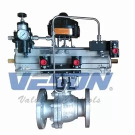 ANSI CLASS 150-900 316 Thép không gỉ Full Port Pneumatic Flanged Ball Valve với ISO5211 Mounting