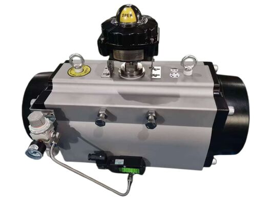 Van bi nổi toàn thân bằng thép không gỉ 316 với bộ truyền động khí nén và kết nối mặt bích