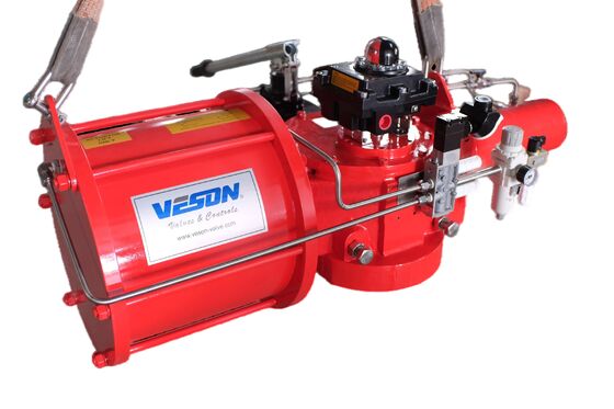 Bộ truyền động khí nén Scotch Yoke hai chiều, hồi vị bằng lò xo, góc quay 90 độ, mô-men xoắn 830 71753Nm cho nhà máy điện