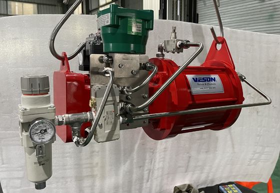 Máy điều khiển khí khí của van đường ống Ventil hình quả có chỗ ngồi kim loại Ventil quay lại bằng lò xo Máy điều khiển khí khí dòng VSF
