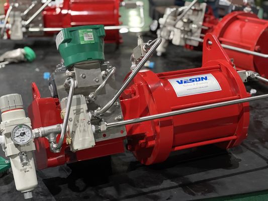 Máy điều khiển khí khí của van đường ống Ventil hình quả có chỗ ngồi kim loại Ventil quay lại bằng lò xo Máy điều khiển khí khí dòng VSF