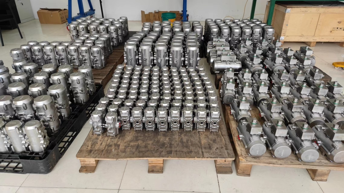Động lực khí áp của van đường ống hoạt động hai chế độ điều khiển biển Động lực chân làm từ vật liệu 316SS 304SS
