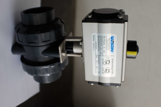 Van bi PVC được dẫn động bằng khí nén kép Khí nén UPVC True Union
