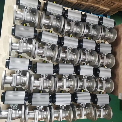 Ổ cắm anodized Hàn khí nén Tắt van với công tắc giới hạn Thiết bị truyền động khí nén nằm ngang