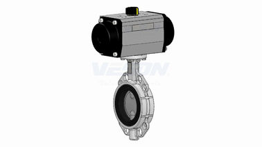 Wafer loại Air Actuated Van bướm với đôi diễn xuất hoặc mùa xuân trở lại chức năng