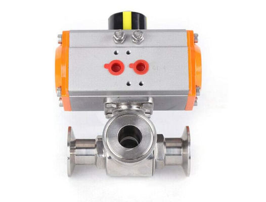 SS304 T Van bi khí nén loại ba kẹp 250mm được đóng gói